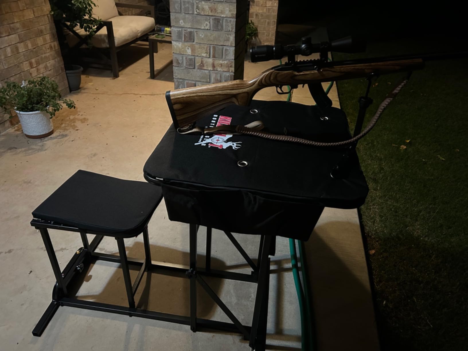 Kill Shot Portable Shooting Bench Seat 300 lb Capacity with Adjustable Table & Gun Rest customer photo 1