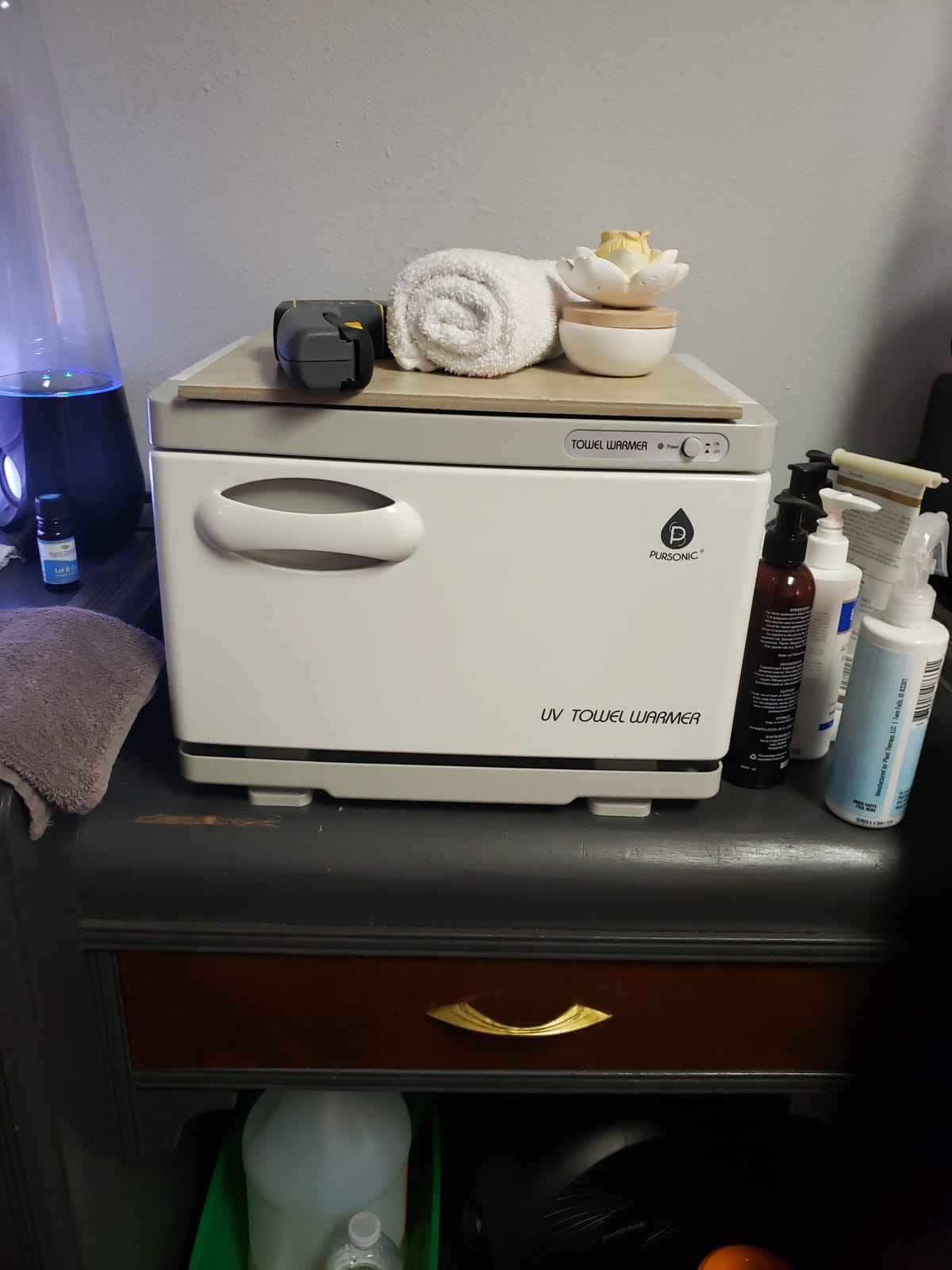Pursonic Professional Towel Warmer with UV Sterilizer - 8L Premium Towel Warmer 360 Heating with Separate Water Tank - Aluminum Interior for Bathroom, Spa, Salon & Home (White) customer photo 2