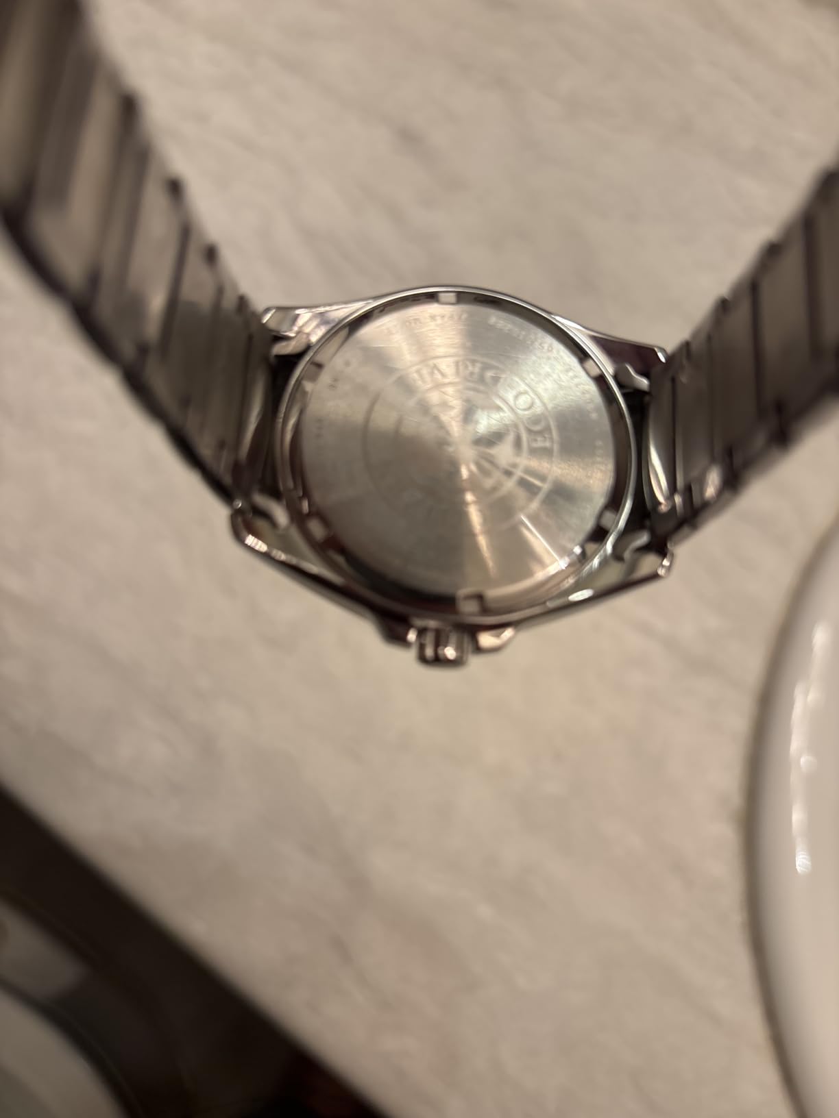 Men's Eco-Drive Weekender Garrison Field Watch in Stainless Steel, Black Dial, Arabic Markers, Luminous, 43mm (Model: AW0050-82E) customer photo 2