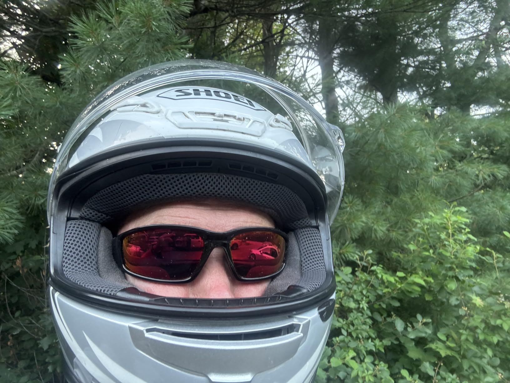 Birdz Eyewear Oriole Padded Motorcycle Riding Sunglasses Gloss Black Frame with Red G-Tech Reflective Lenses customer photo 1