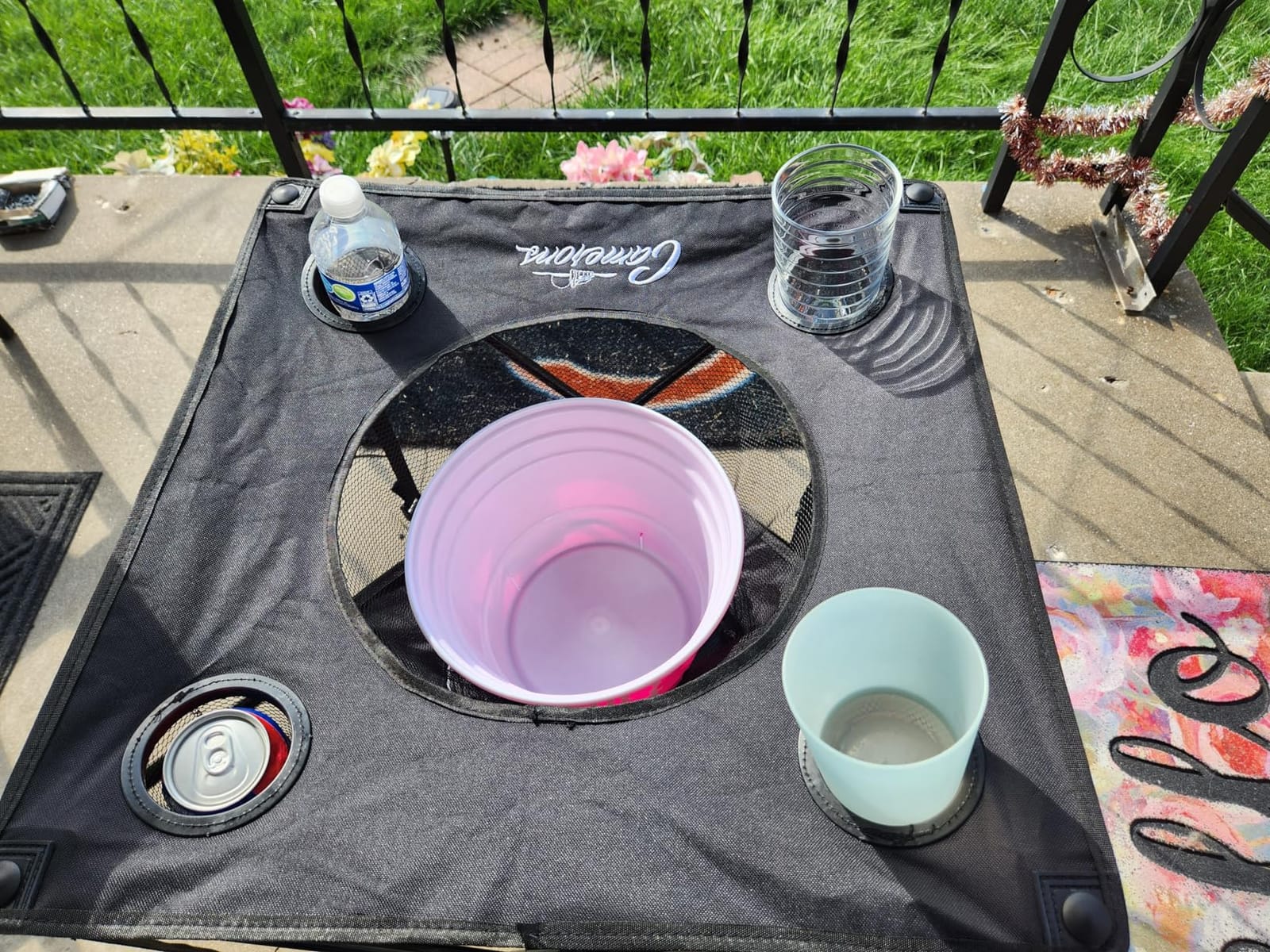 Camerons All-in-One Tailgating Table, Portable Folding Camping Table Includes Insulated Cooler, Food Basket, Cup Holders & Travel Bag customer photo 2