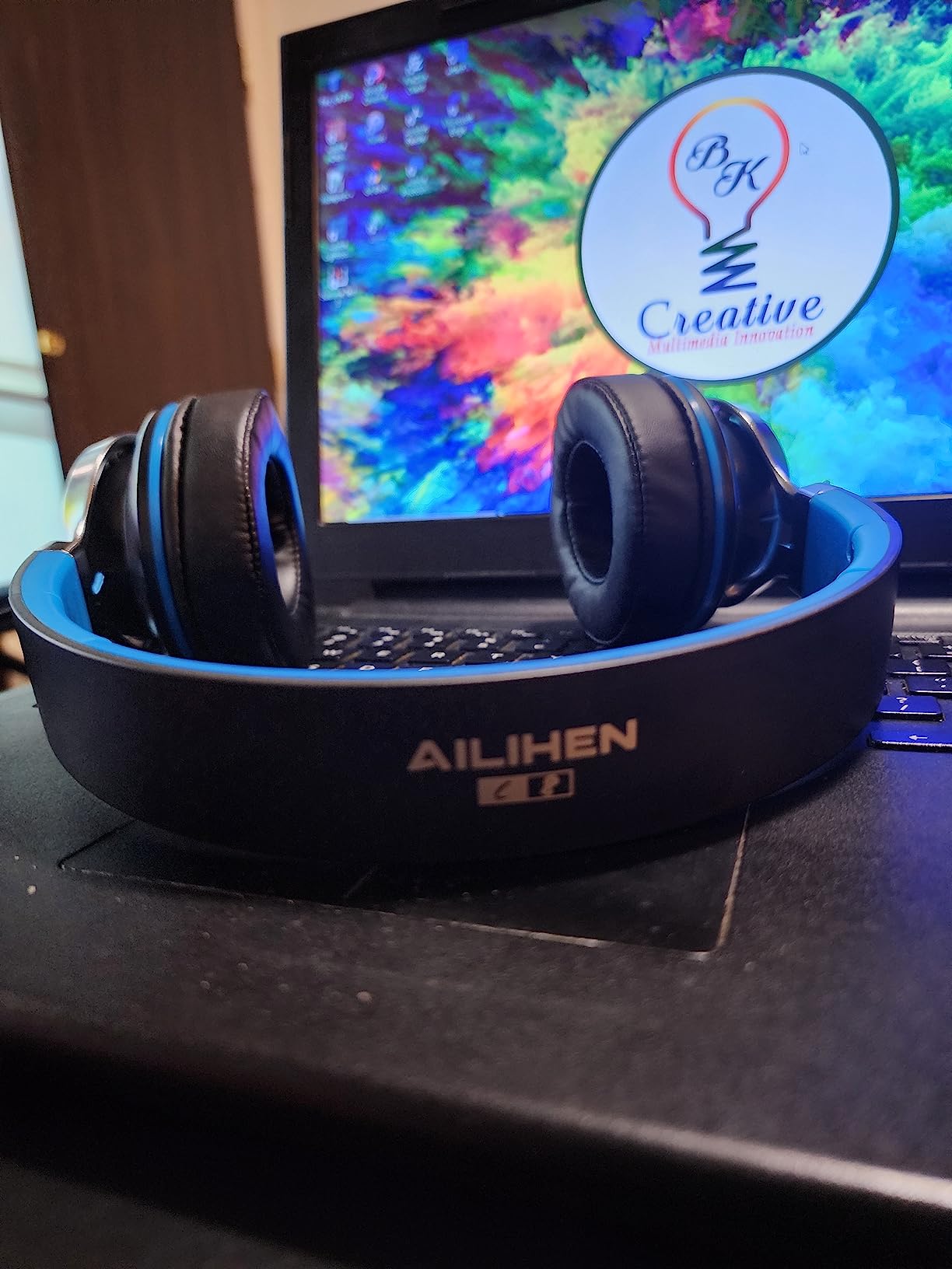 AILIHEN C8 Kids Wired Headphones with Mic for School, 3.5mm Jack, BlackBlue | On Ear Headsets and Volume Control Foldable, Corded Computer Chromebook for Children Teens Classroom Online Learning Travel customer photo 1