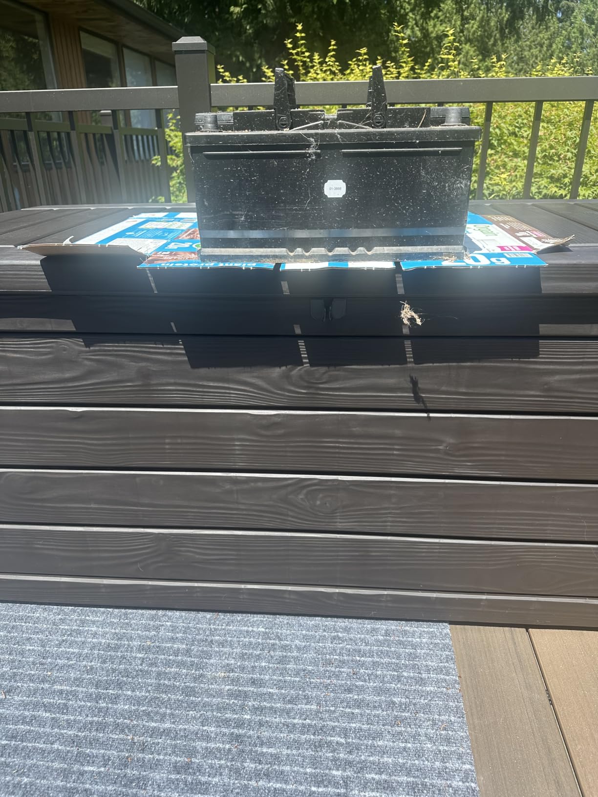 Keter Westwood 150 Gal Outdoor Storage Box for Patio and Pool Accessories | Brown, Resin, Large, Weatherproof, Lockable, Hydraulic Pistons, Easy Assembly customer photo 1