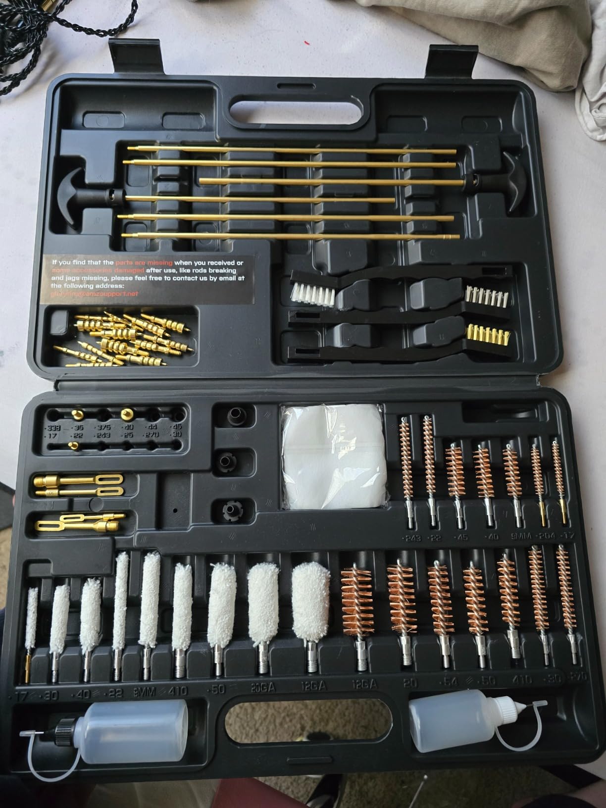 GLORYFIRE Gun Cleaning Kit Universal for Guns, Gun Brushes for Pistol, Handgun, Shotgun, Elite Brass Rods and Wire Rope, Hunting Gear Gun Accessories for Men customer photo 1