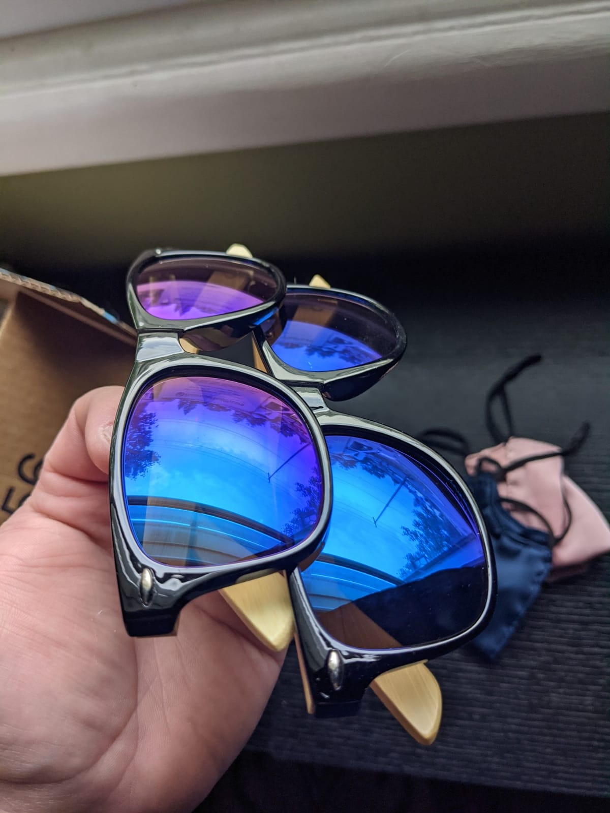 Long Keeper Bamboo Wood Arms Sunglasses for Women Men customer photo 2