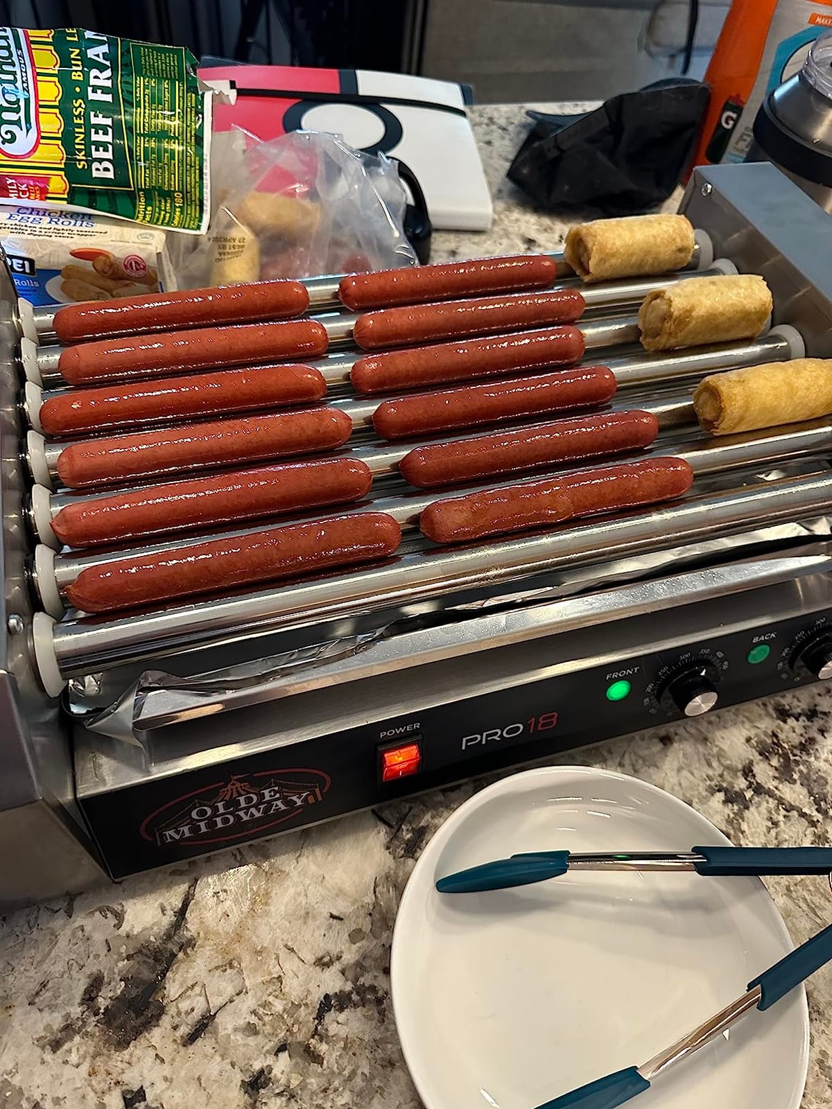 Electric 18 Hot Dog 7 Roller Grill Cooker Machine 900-Watt - Commercial Grade customer photo 1