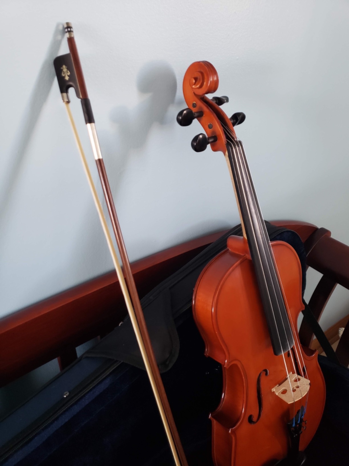 viola Model 101 with Strings, Case, Bow, Shoulder Rest, and Rosin (16