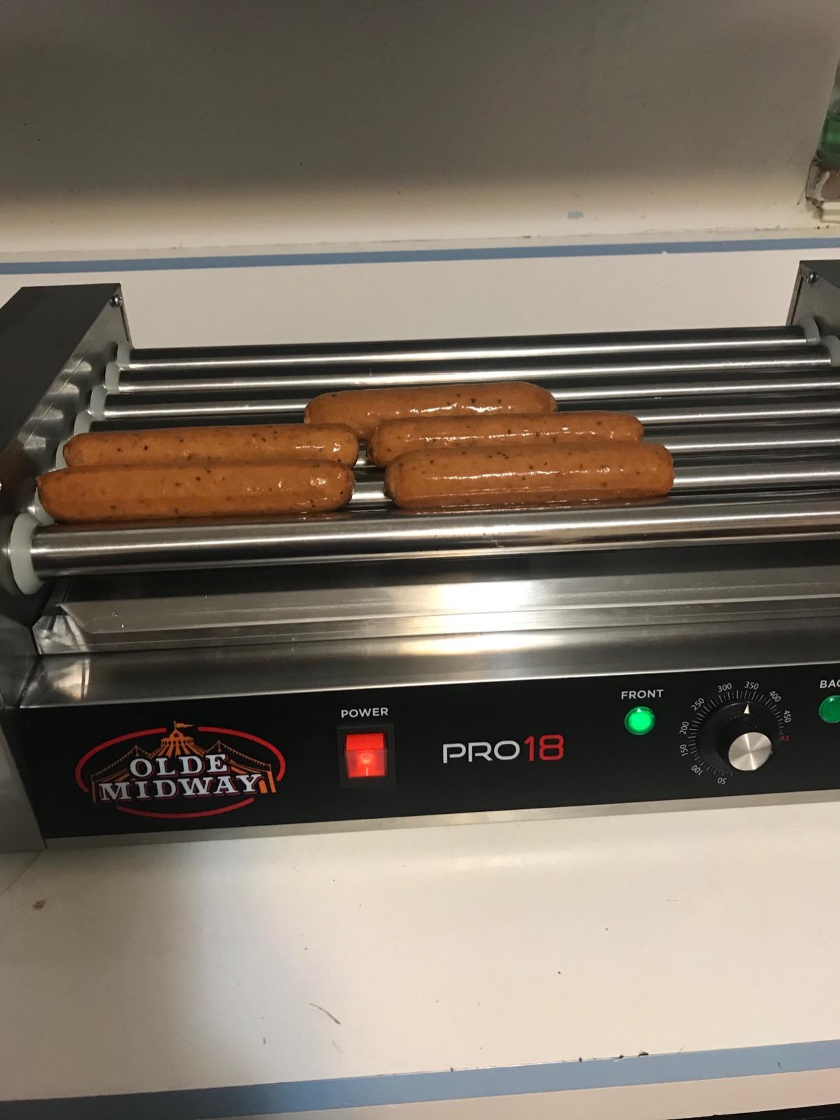 Olde Midway Electric 30 Hot Dog 11 Roller Grill Cooker Machine with Cover 1400-Watt - Commercial Grade customer photo 2