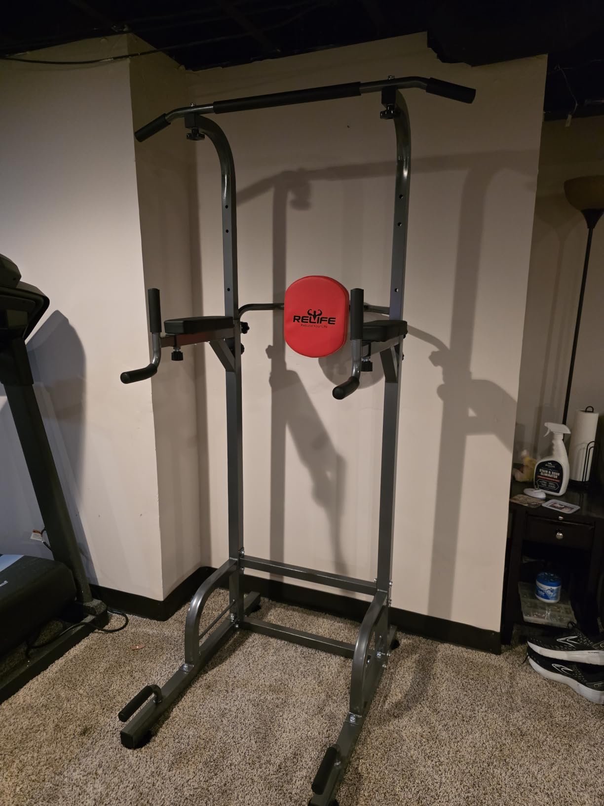 RELIFE REBUILD YOUR LIFE Pull Up Bar Free Standing Power Tower for Home Gym | Dip Station Pull Up Station, Multi-Function Home Fitness Equipment for Pull-Ups, Dips, Push-Ups, Full Body Strength Training customer photo 2