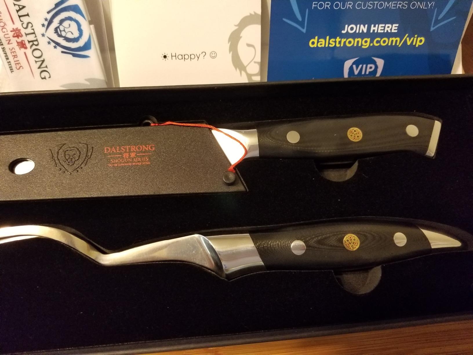 Dalstrong Carving Set - Slicing Knife & Meat Fork | Shogun Elite - 62+ HRC - G10 Handles, Sheaths - For Holiday Roasts & BBQ Brisket customer photo 2