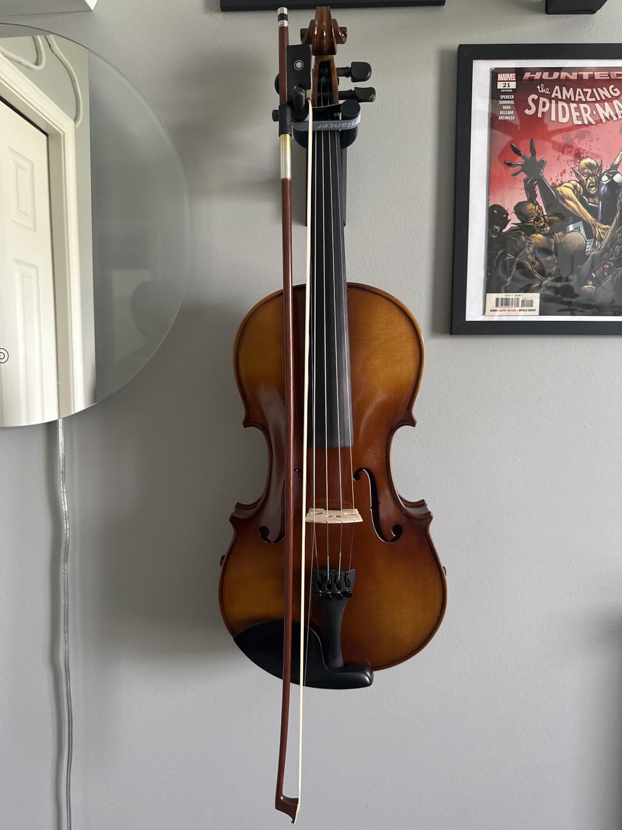 Sky New Solid Wood Antique Viola Outfit with Lightweight Case, Bow and Rosin (16.5 Inch) customer photo 2