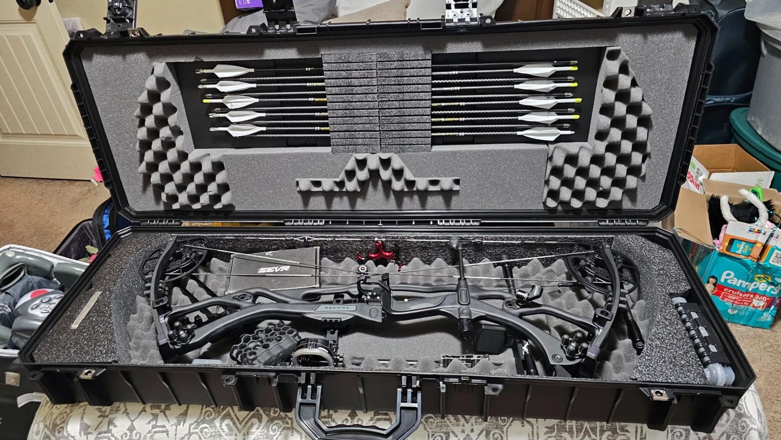 Case Club Parallel Limb Compound Bow Case Gen2. Pre-Cut, Wheeled, Waterproof, Lockable. customer photo 2