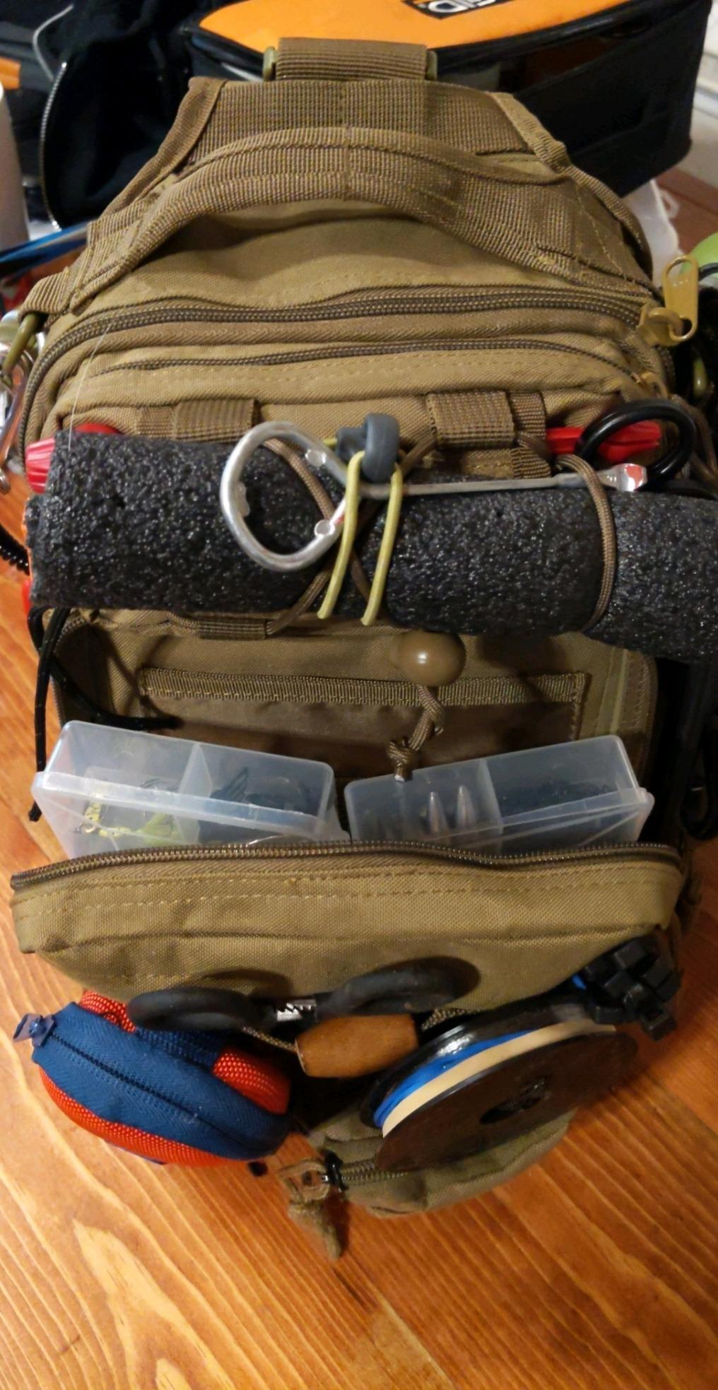 Piscifun Fishing Backpack Tackle Bag with 2 Rod Holders, Multi-Compartment Storage, MOLLE System, Water-Resistant Lightweight Outdoor Pack customer photo 1