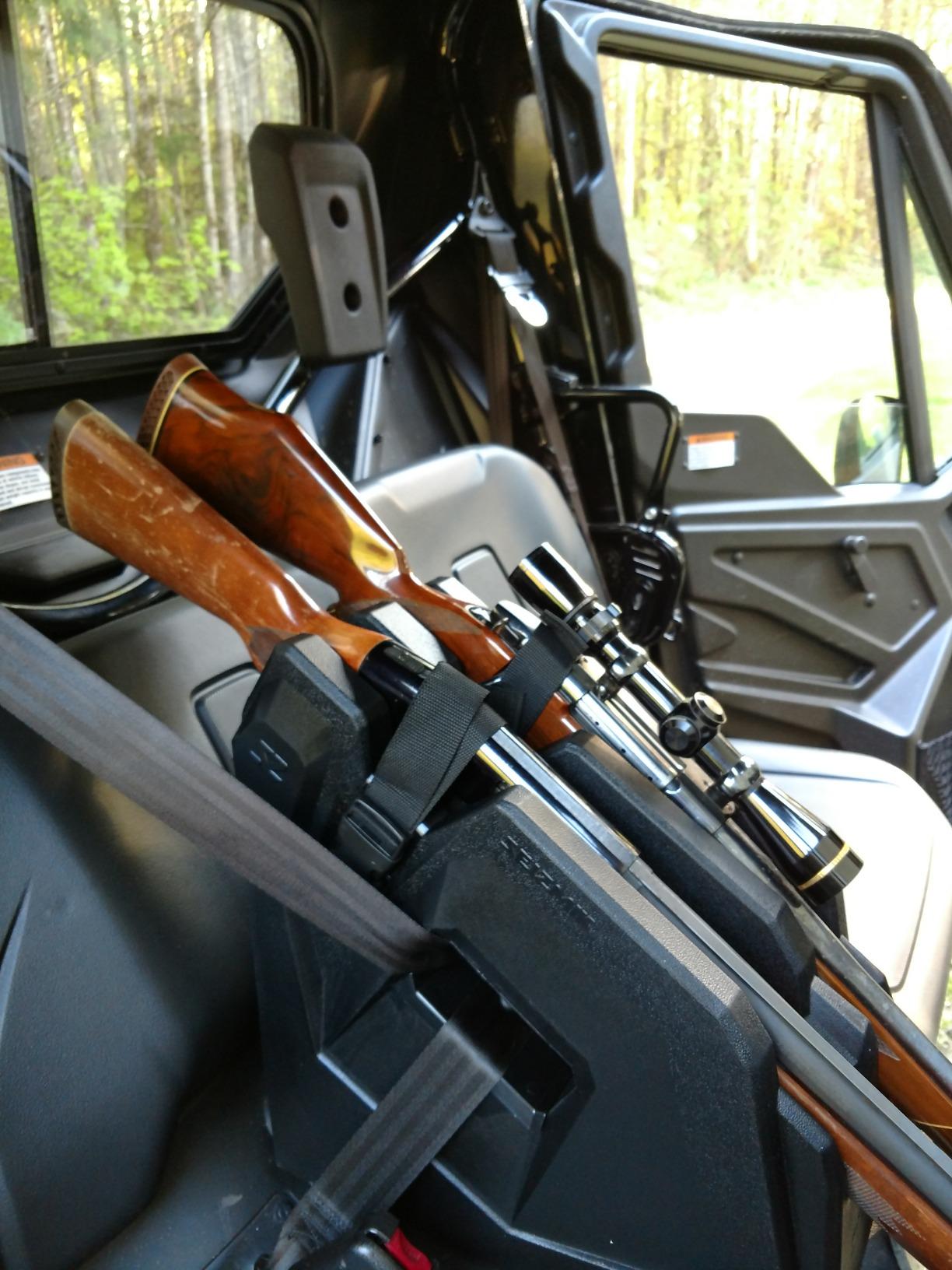 Seizmik ICOS UTV Gun Holder | Universal In Cab On Seat Gun Mount | Holds Two Firearms | Compatible with Polaris, Can Am, Kawasaki, and More UTV Side by Sides customer photo 2