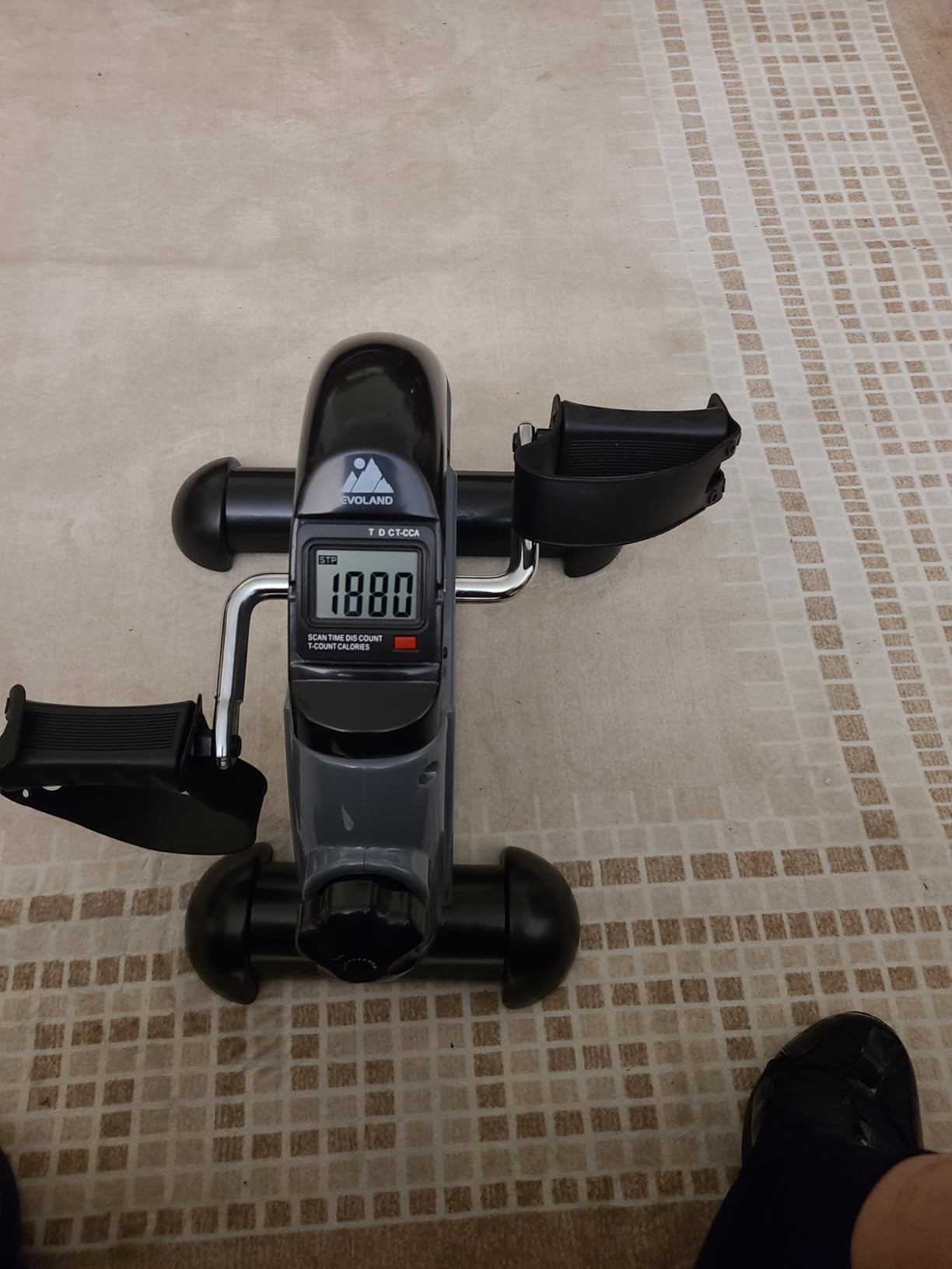 Mini Exercise Bike, AGM Under Desk Bike Pedal Exerciser Foot Cycle Arm & Leg Pedal Exerciser with LCD Screen Displays customer photo 2