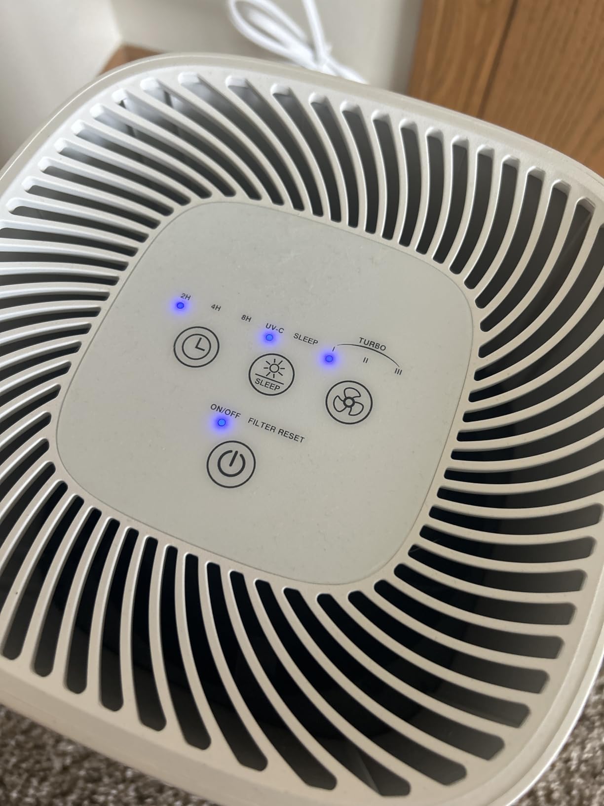 Crane Air Purifier with True HEPA Filter, UV Light, 250 Sq Feet Coverage, Timer Function, Sleep Mode, Washable Particle Filter, EE-5067 customer photo 1
