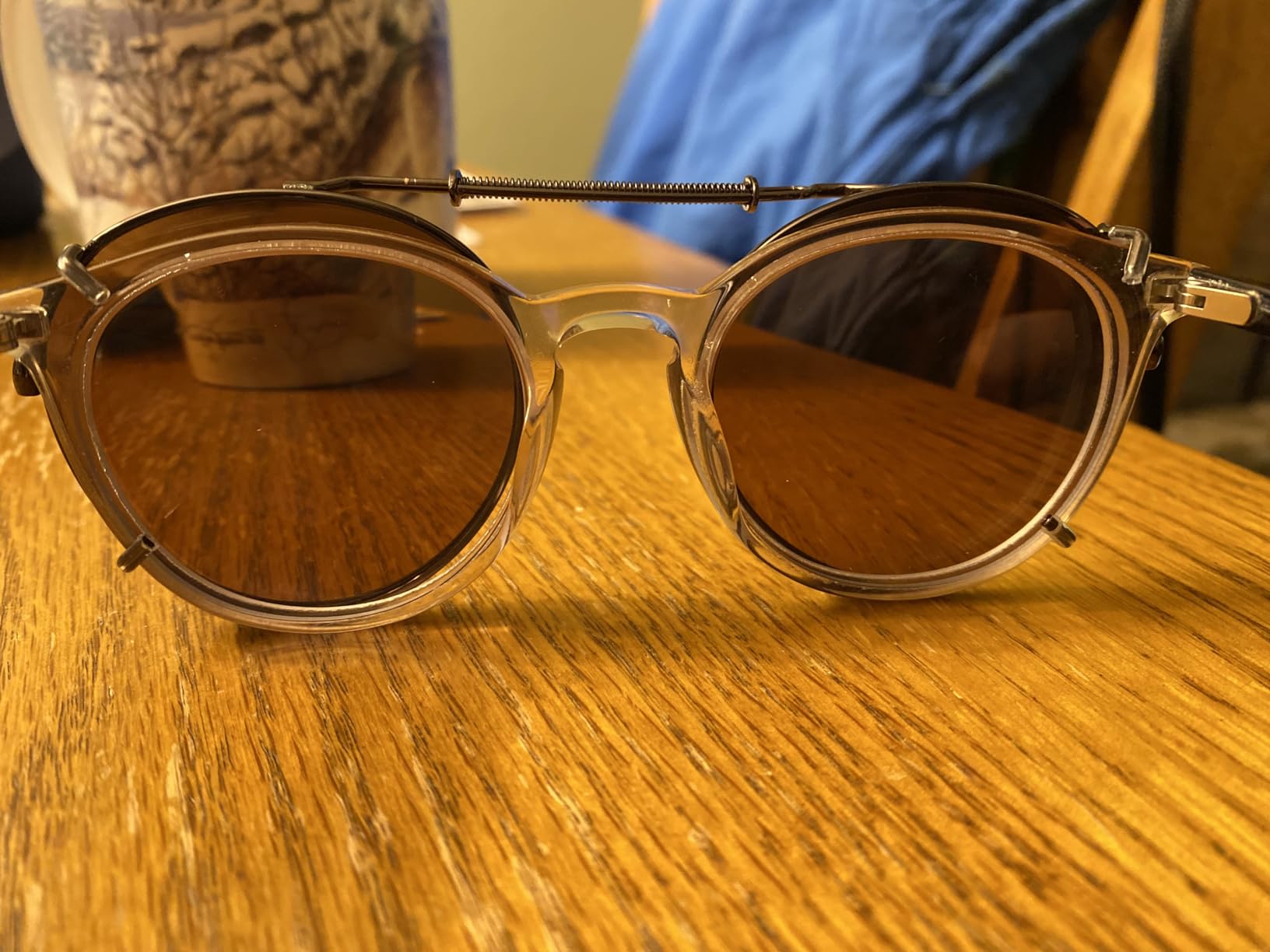 Semi Round Polarized Clip-on Sunglasses for Men & Women customer photo 2