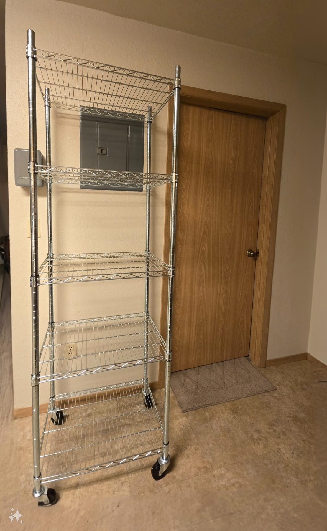 Seville Classics UltraDurable Heavy Duty NSF Solid Steel Wire Rack Storage Unit Organizer for Garage, Warehouse, Office, Restaurant, Classroom, Kitchen, 5-Tier Shelving, 48