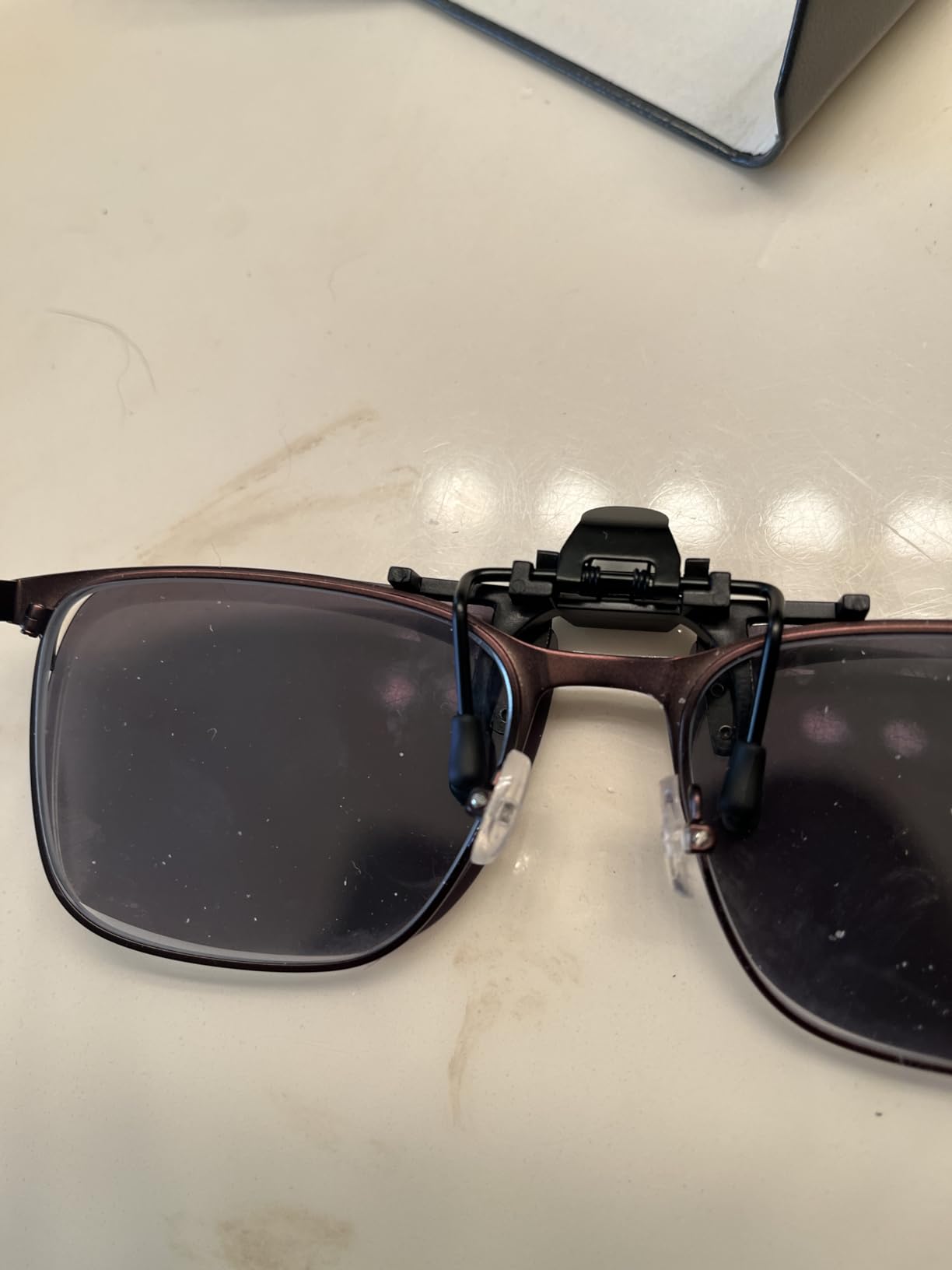 WANGLY Polarized Unisex Clip on Flip up Sunglasses over Prescription and Reading Glasses Frames customer photo 2