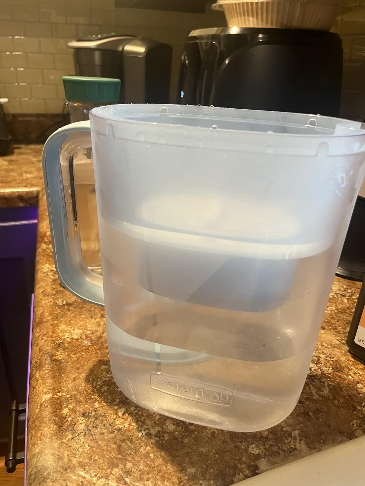 Waterdrop PT-07B Water Filter Pitcher, 10-Cup, NSF Certified, Blue | 200-Gallon Long-Life Filter, Improves Coffee & Tea Taste, Reduces PFOA/PFOS and Chlorine, 5X Longer Filter Life customer photo 2