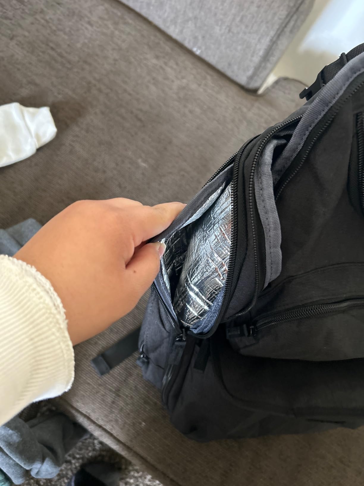Mancro Diaper Bag Backpack, Dad Diaper Bag with 2 Side Insulated Pockets | Multifunctional Water Resistant Diaper Backpack for Men Women with Stroller Straps, Travel Baby Bag Backpack, Black customer photo 2
