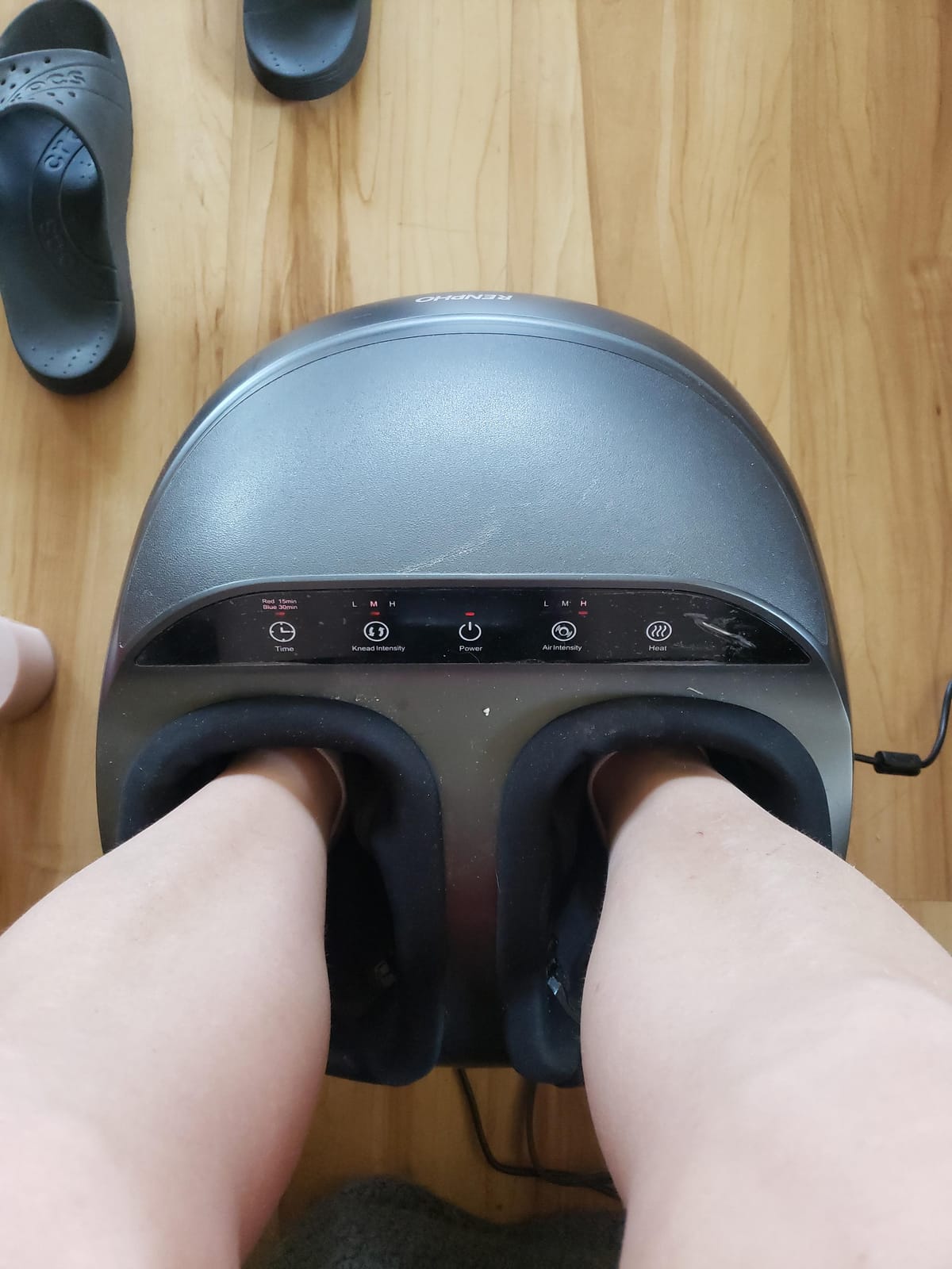 RENPHO Full Foot Massager with Heat, Deep Shiatsu for Plantar Fasciitis | FSA Eligible HSA, 3 Compression & Kneading Levels, Corded Electric, Auto Timer, Birthday Gifts for Women Men, Size up to 13