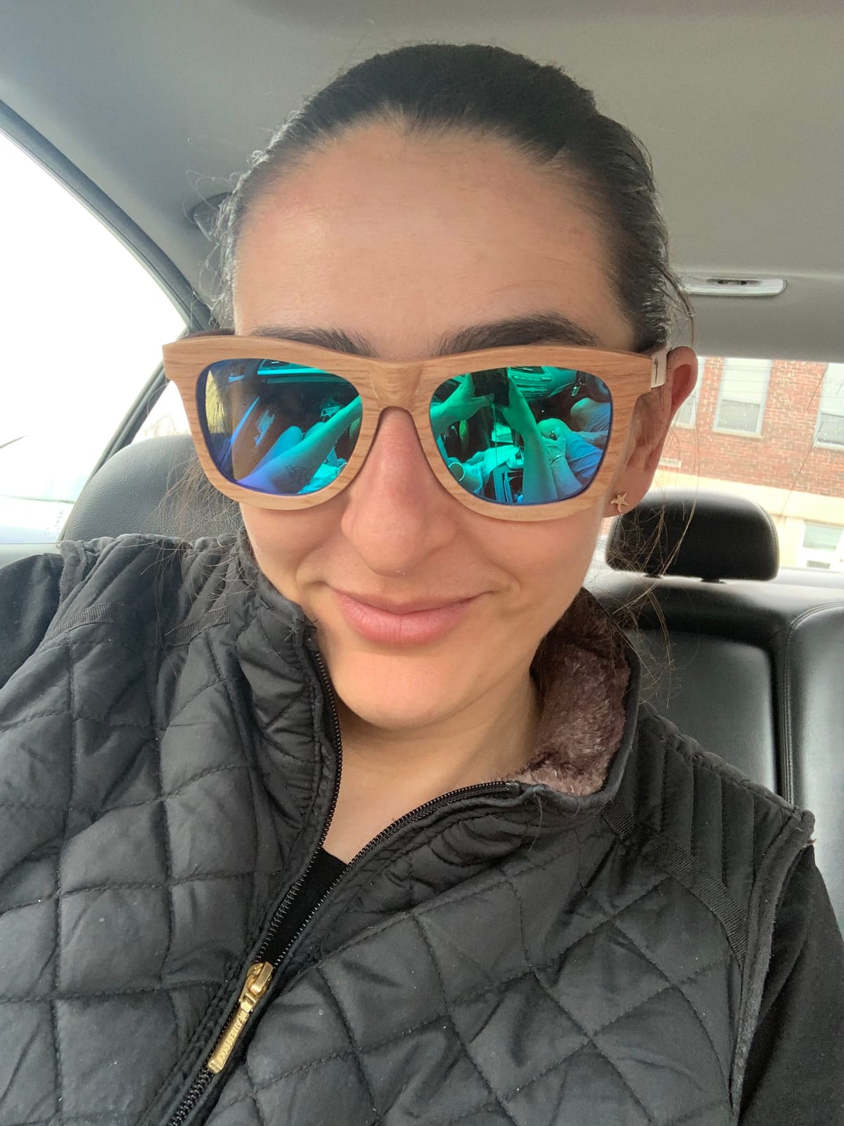 Wood Sunglasses | Polarized | Vintage Wooden Frame | 100% UVA/UVB Protection | Bamboo Case | Men Women customer photo 1