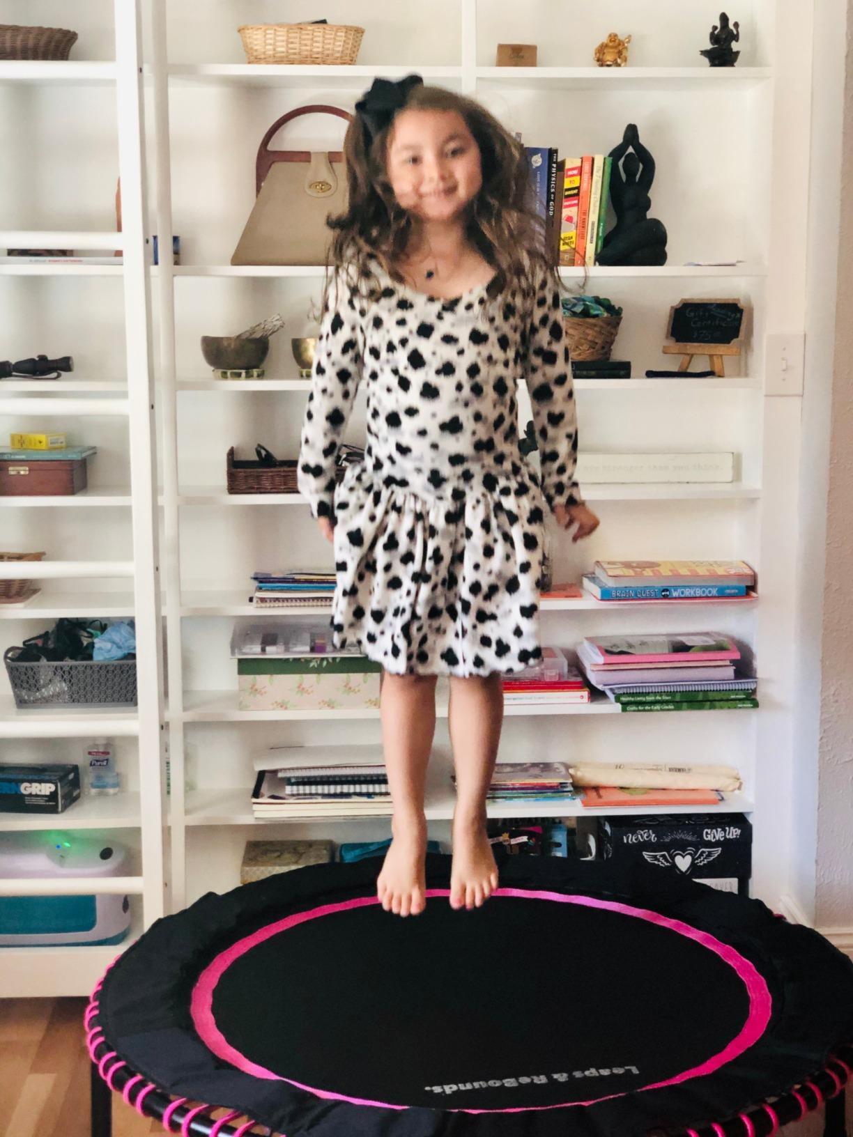 Leaps and Rebounds Fitness Trampoline, 40-inch or 48-inch | Adults and Kids Rebounder for Indoor and Outdoor, Up to 270 lbs Low Impact Cardio and Easy Home Workout customer photo 2