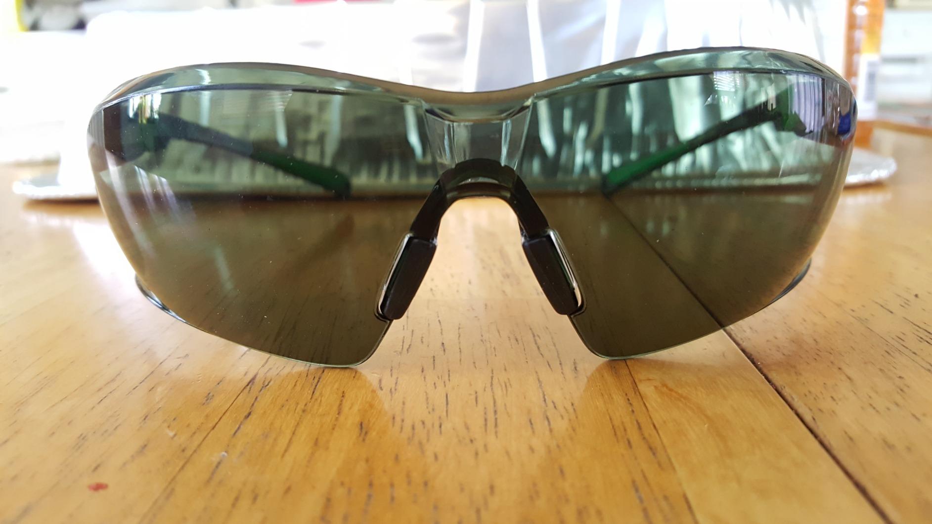 NoCry Safety Sunglasses with Green Tinted Wraparound Lenses; Tinted Safety Glasses for Men and Women with Adjustable Arms & No-Slip Grips; Work Glasses with UV 400 Protection; ANSI Z87.1 Rated customer photo 2