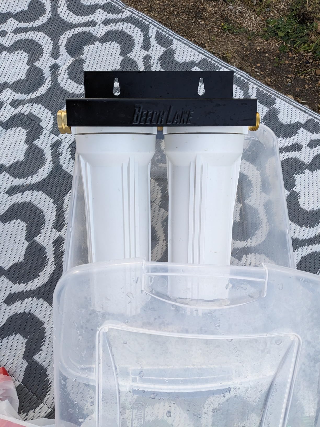 Beech Lane External RV Dual Water Filter System, Leak-Free Brass Fittings, Mounting Bracket and Two Filters Included, Sturdy Construction is Built to Last customer photo 2