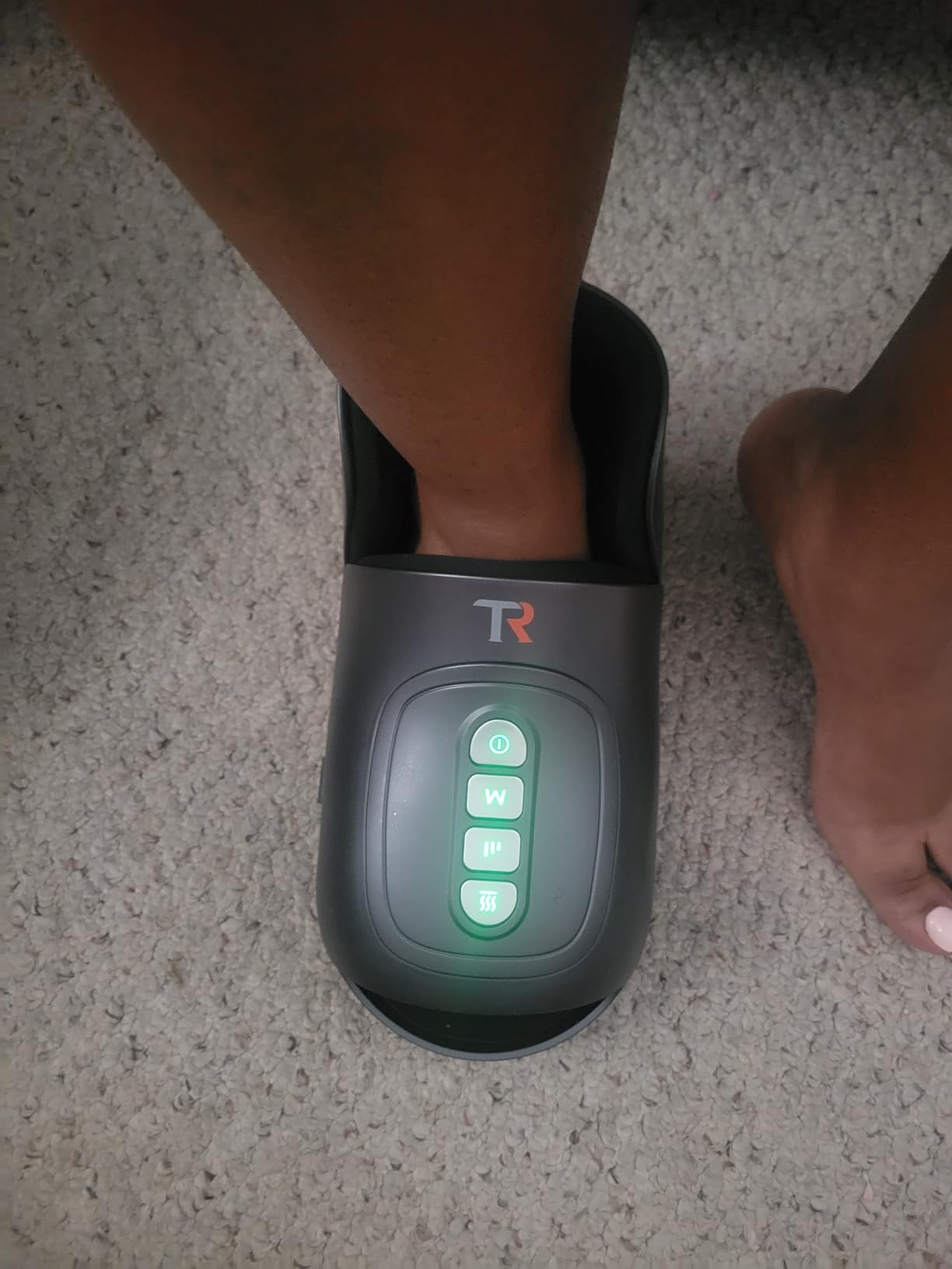 TRIDUCNA Shiatsu Foot and Ankle Massager with Heat - Electric Feet Massage Machine with Deep Kneading and Air Compression for Plantar Fasciitis, Foot Muscle Relax at Home or Office, 1 Item customer photo 2