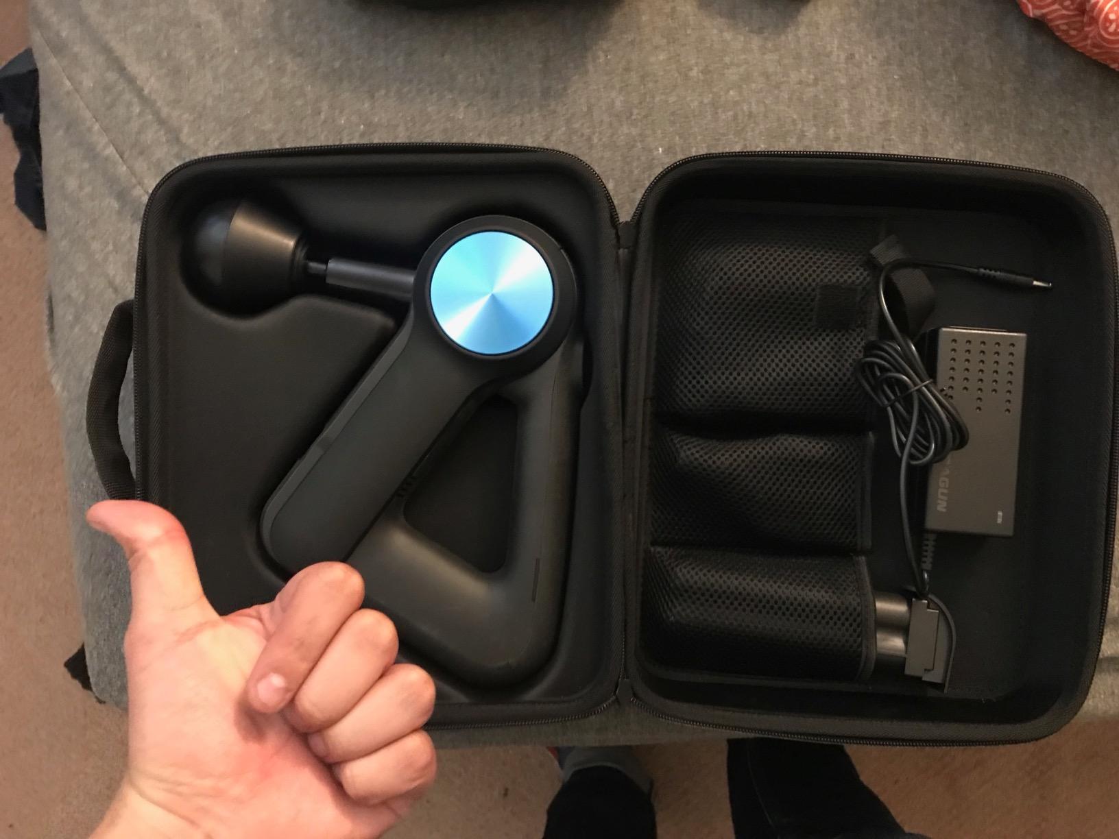 Theragun G3PRO Percussive Therapy Device, Handheld Deep Tissue Professional Massager 50% Quieter than G2PRO Muscle Stimulator For Pain Relief, Recovery, Enhance Performance & Energize The Body customer photo 1