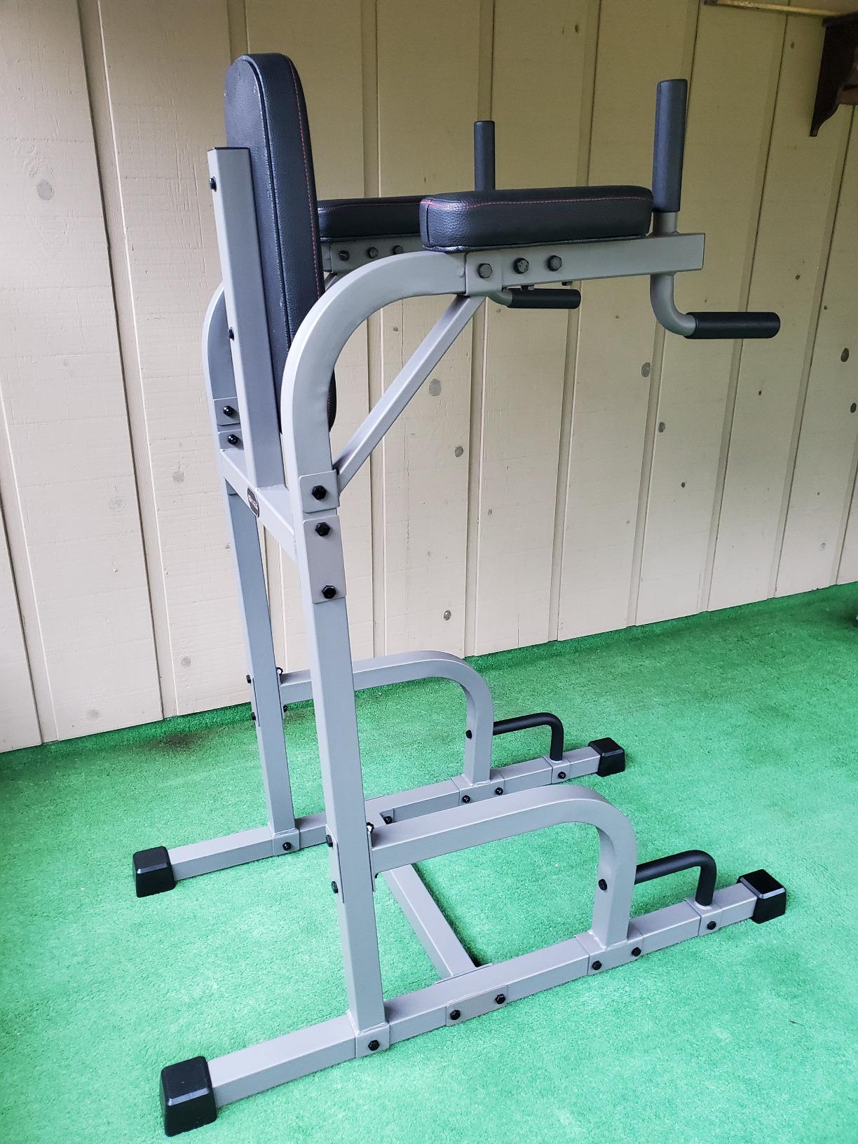 XMARK Knee Raise, Dip Stand with Push Up Station, Commercial Vertical Knee Raise, Captain's Chair, Upper Body and Core Workout Machine customer photo 1