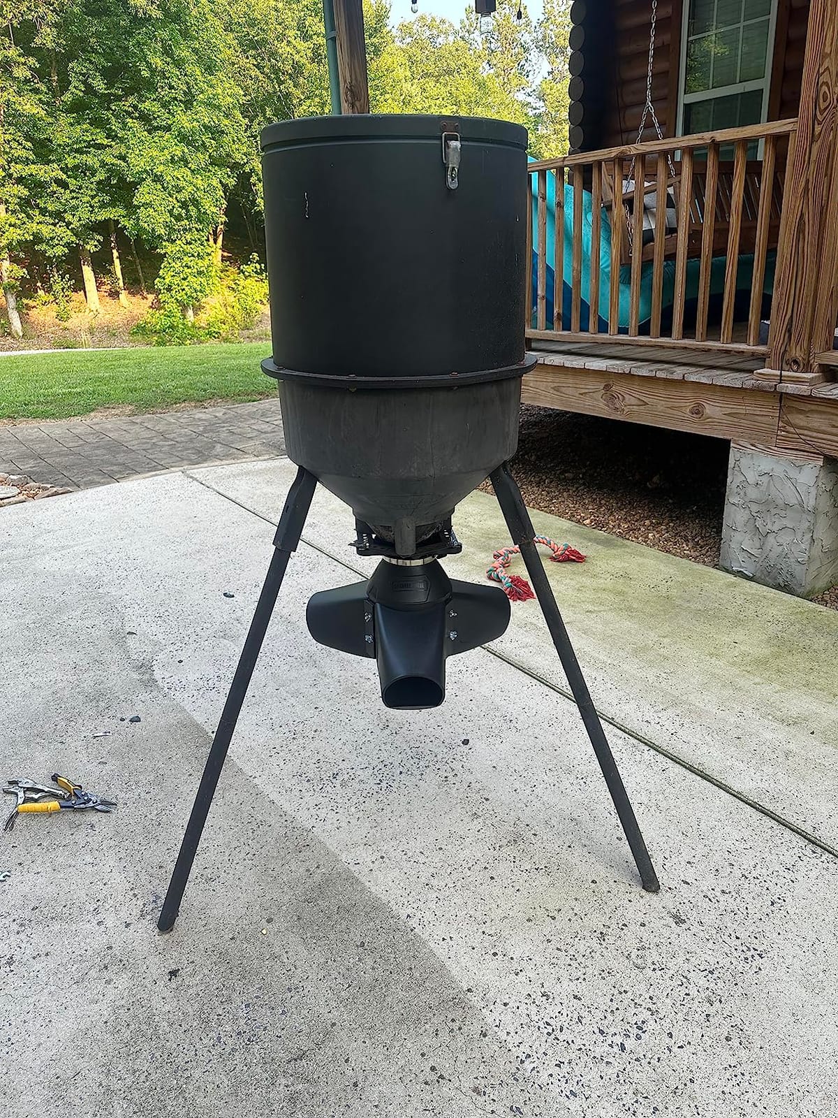 Moultrie Gravity Feeder Kit with Quick-Lock Adapter | Gravity-fed design, no power needed, easy conversion kit, protein pellet ready, rugged construction customer photo 1