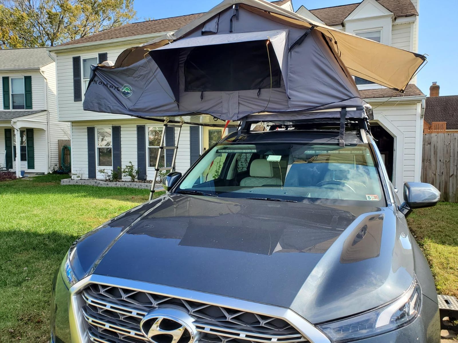 Extended Soft Shell Rooftop Tent, 4-Person - Overland Vehicle Systems HD Nomadic 4 - Grey Body & Green Rainfly customer photo 1