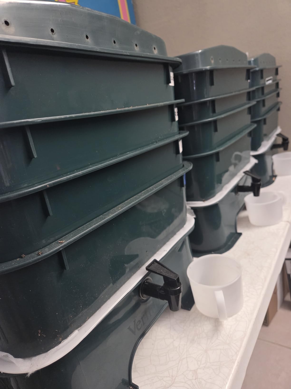 The Original VermiHut Plus 5-Tray Worm Compost Bin - Indoor & Outdoor Vermicomposting System, Continuous Flow Food Waste Recycler for Organic Composting & Gardening - Dark Green customer photo 2