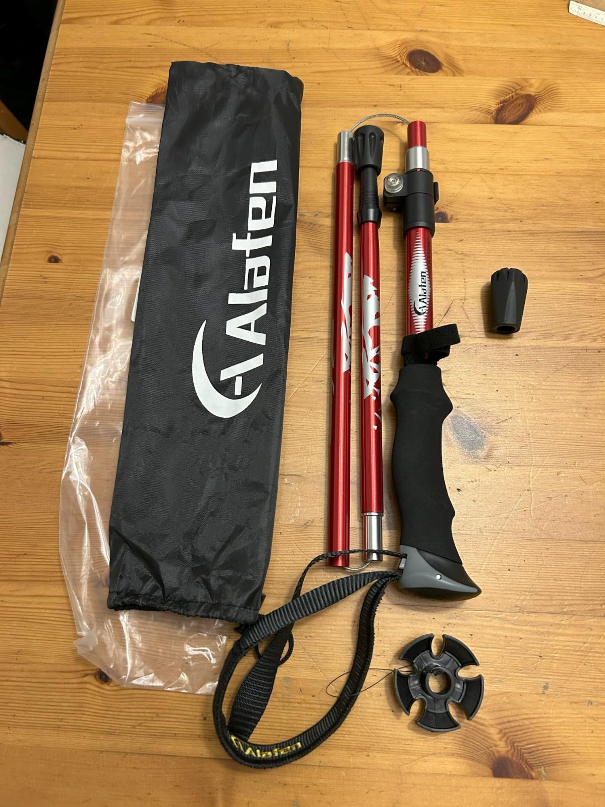 A ALAFEN 7075 Aluminum Collapsible Ultralight Trekking Pole | Collapsible to 13.4in, Quick Lock, Adjustable 43-49in customer photo 2