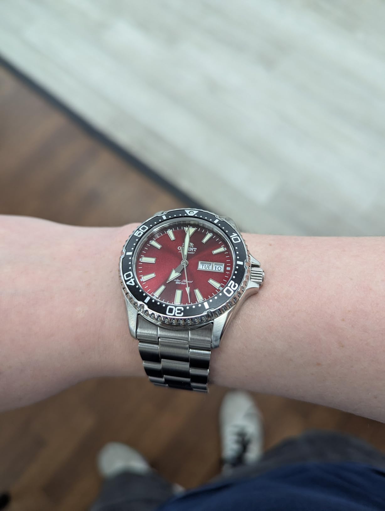 Orient Men's Kamasu Stainless Steel Automatic Diving Watch with Sapphire Crystal customer photo 2