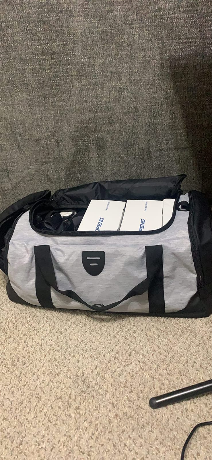 Gym Duffle Bag Backpack Waterproof Sports Duffel Bags Travel Weekender Bag for Men Women Overnight Bag with Shoes Compartment Black-Perfect Fathers Day Gifts for Dad/Men/Husband customer photo 1