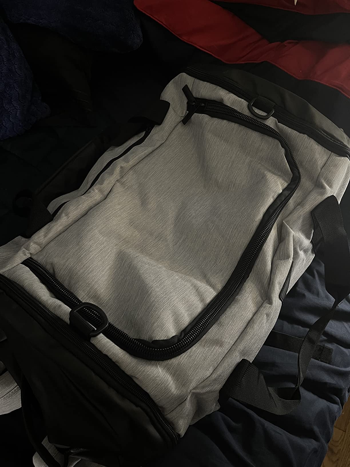 Gym Duffle Bag Backpack Waterproof Sports Duffel Bags Travel Weekender Bag for Men Women Overnight Bag with Shoes Compartment Black-Perfect Fathers Day Gifts for Dad/Men/Husband customer photo 2