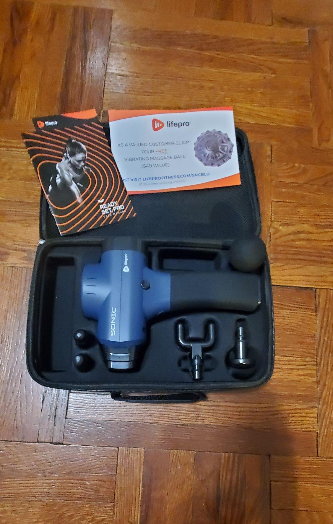 LifePro Sonic Massage Gun Percussion Muscle Massager, 8 Heads & 5 Speeds | Up to 6-Hr Runtime, Deep Tissue Massage Gun for Neck, Back, Calves, Quads, Feet, Trigger Points & Recovery Support customer photo 1