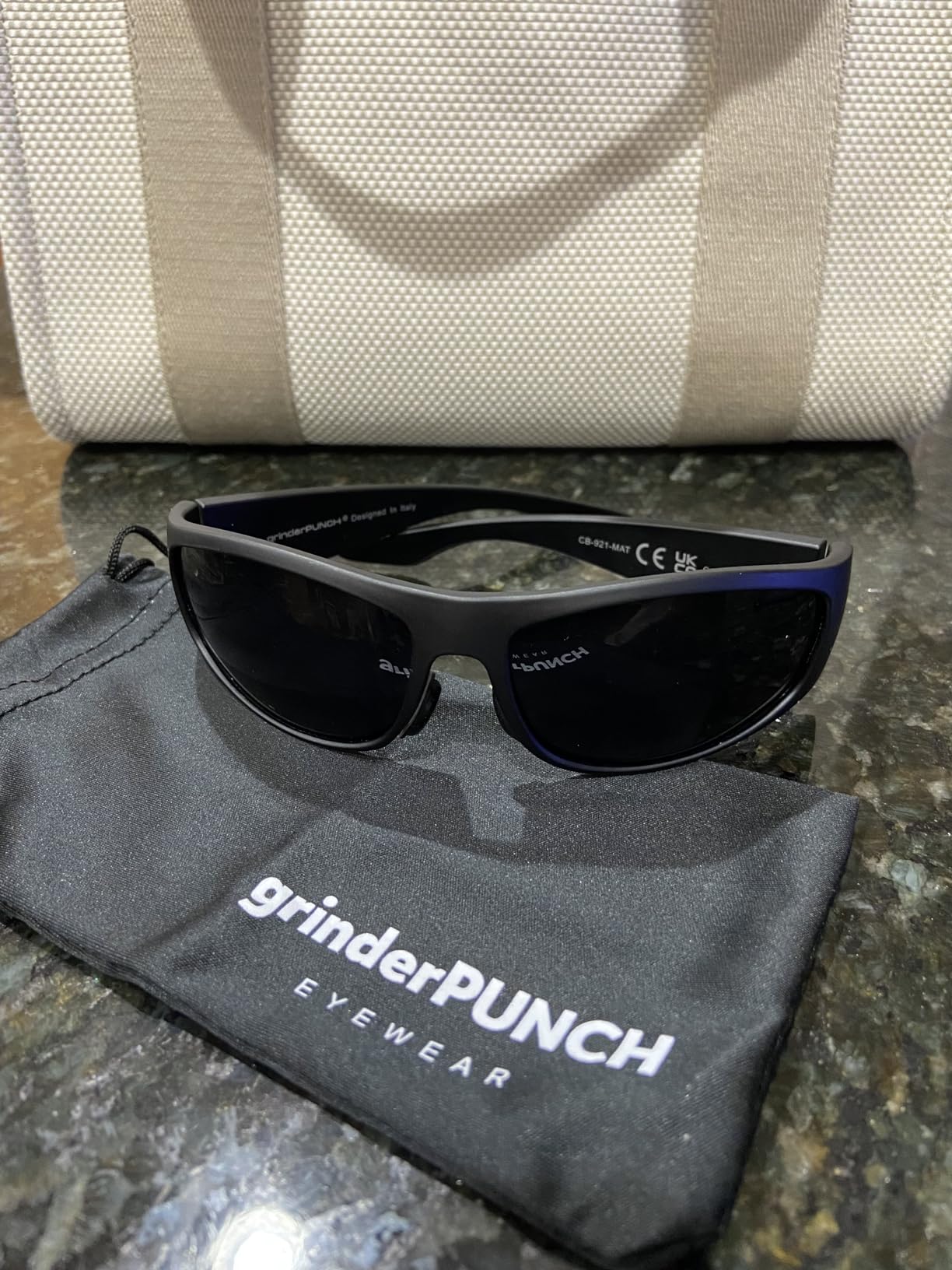 grinderPUNCH Super Dark CAT 4 Polarized Sunglasses Men Women Wrap Around | For Light Sensitivity, Migraine and Post Cataract Surgery, Extra Dark Blackout Category 4 Lens, Polarized Wrap Around CAT4 customer photo 2