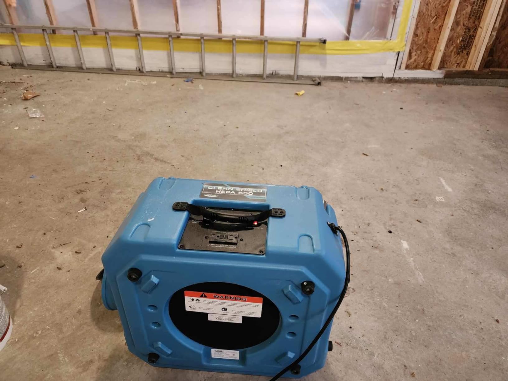 ALORAIR Air Scrubber with 3 Stage Filtration, Clean Shield Hepa 550, Blue | Stackable Negative Air Machine for Commercial, Heavy Duty Air Cleaner with MERV-10 Filter, HEPA Activated Carbon Filter customer photo 2