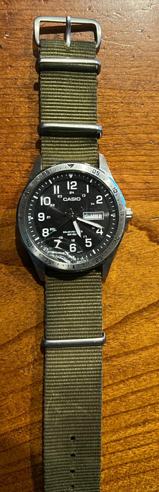MTPS120L Series | Unisex Analog Watch | 100M WR | Stainless Steel Case | 3 Hand Analog | Date Display | Low Battery Alert | Military Styling | Solar Powered customer photo 1