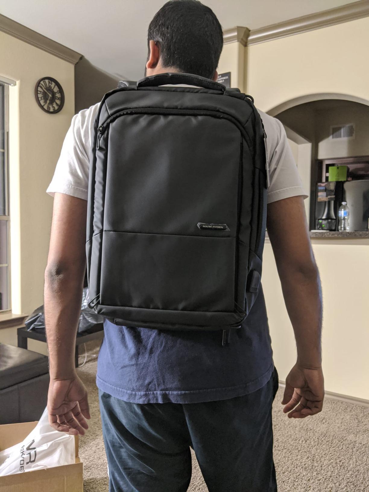 MARK RYDEN Slim Laptop Backpack for Men, 15.6 Inch Business Backpack | Professional Waterproof Backpack with USB Charging Port, 3-in-1 Work Backpack for Commuting, Office, Travel & Daily Use customer photo 1
