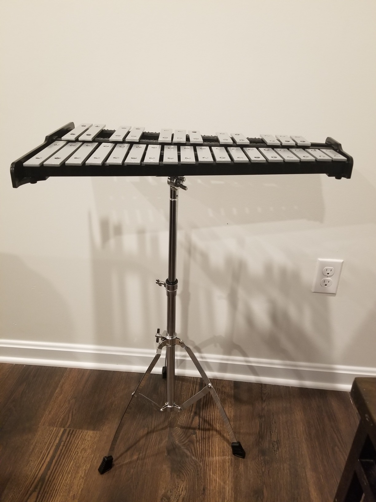 Giantex Percussion Glockenspiel Bell Kit 30 Notes, Xylophone with Adjustable Height Frame, Music Stand, 8