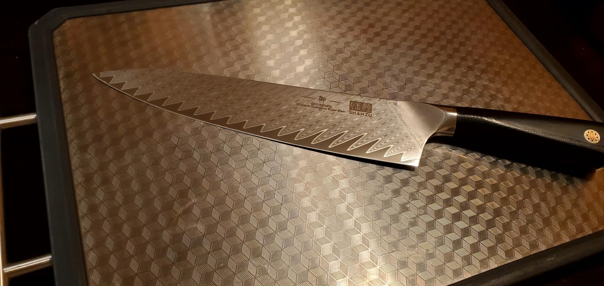 SHAN ZU Damascus Chef Knife Santoku Knife 7 Inch, 67 Layers Damascus Stainless Steel customer photo 1