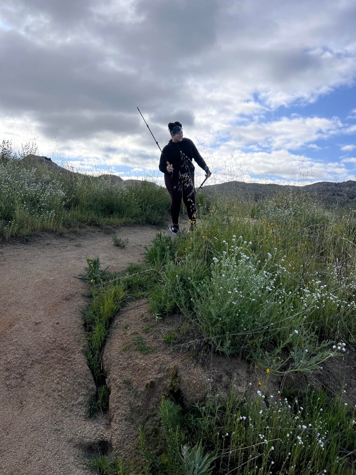 TheFitLife Carbon Fiber Trekking Poles Ultralight Walking Sticks for Hiking | Lightweight Telescopic Poles with Cork Handle, Secure Locks customer photo 1