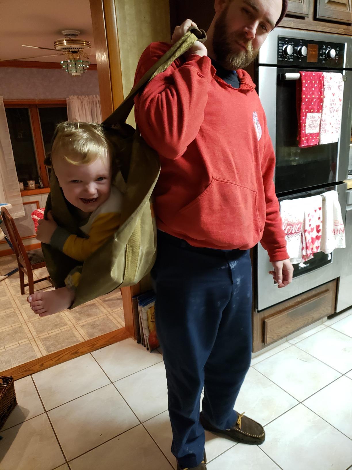 Firewood Carrier, Waxed Canvas Bag, Heavy Duty Tote Bag for Logs | Wood Carrying, Fireplace Carrier for Wood Stove Accessories, Log In Firewood Carrier Holder customer photo 2