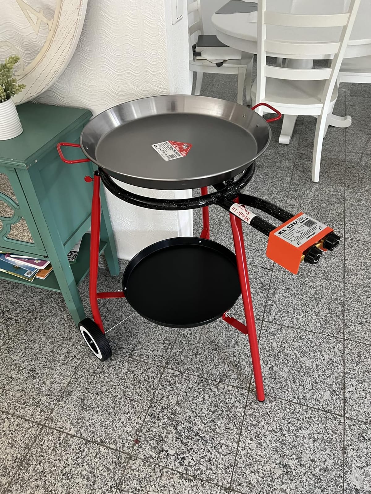 Garcima Mediterraneo Paella Pan Set with Burner, 16 Inch Carbon Steel Outdoor Pan and Legs Imported from Spain (10 Servings), Black, (GAR-KIT) customer photo 1